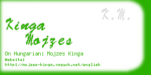 kinga mojzes business card